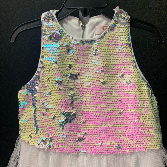 GB Girls Reversible-Sequin/Tulle Fit-And-Flare - Picture 4 of 10